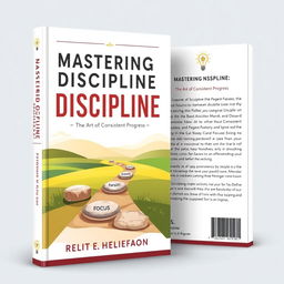 An inspiring book cover titled 'Mastering Discipline: The Art of Consistent Progress'