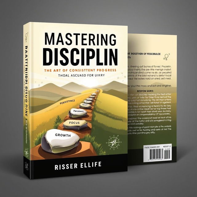 An inspiring book cover titled 'Mastering Discipline: The Art of Consistent Progress'