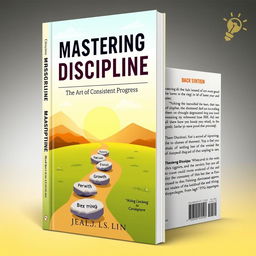 An inspiring book cover titled 'Mastering Discipline: The Art of Consistent Progress'