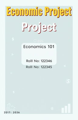 Create a front page for an economic project