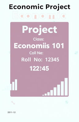 Create a front page for an economic project