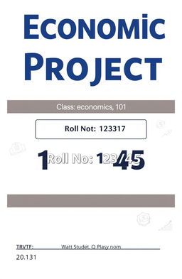 Create a front page for an economic project