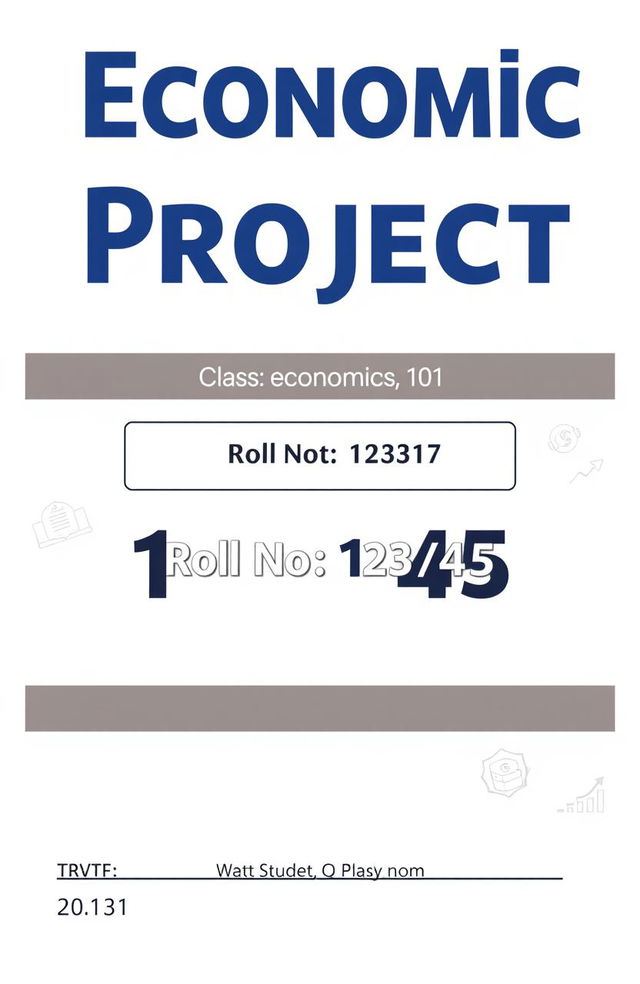 Create a front page for an economic project