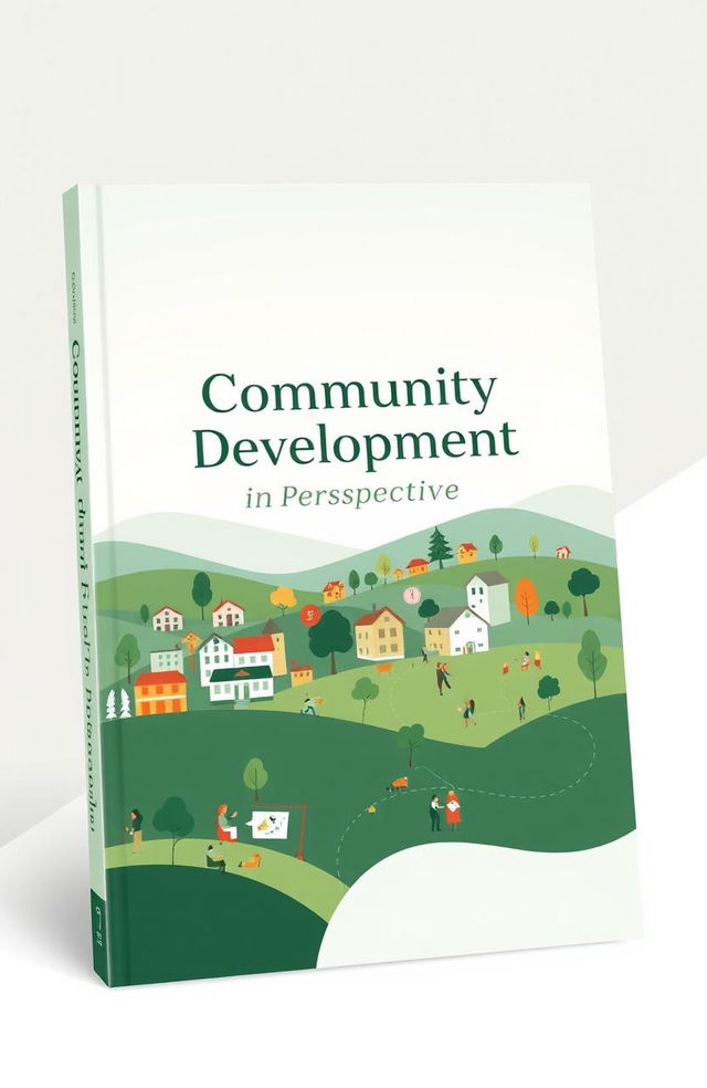 A simple and elegant book cover design for the title 'Community Development In Perspective'