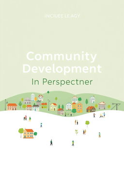 A simple and elegant book cover design for the title 'Community Development In Perspective'