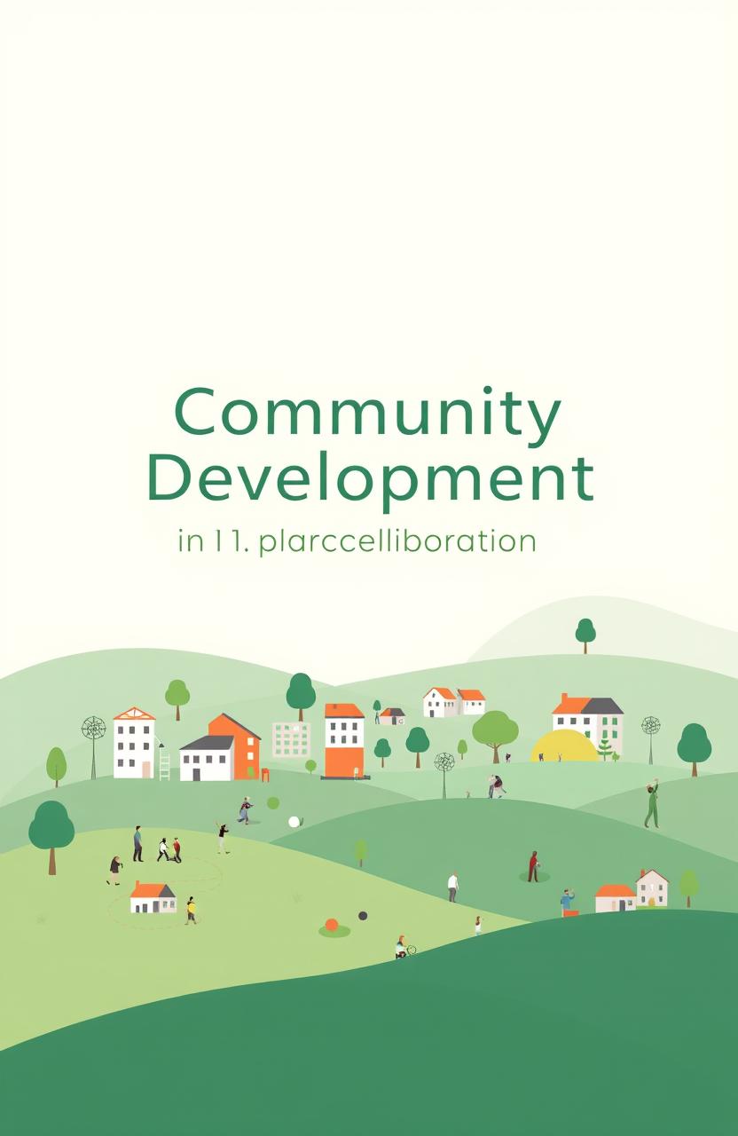 A simple and elegant book cover design for the title 'Community Development In Perspective'