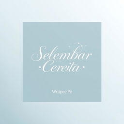 A beautifully minimalist novel cover designed for Fizzo, titled 'Selembar Cerita'