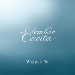 A beautifully minimalist novel cover designed for Fizzo, titled 'Selembar Cerita'