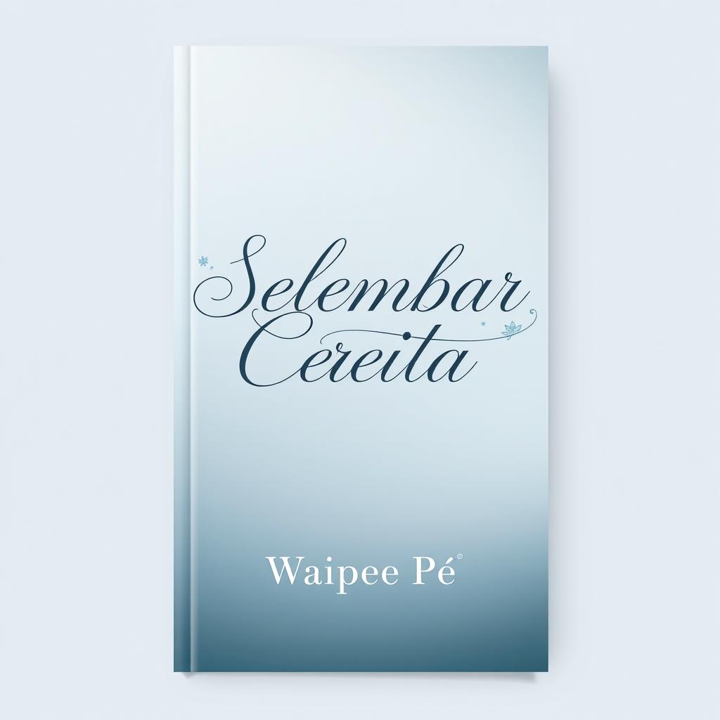 A beautifully minimalist novel cover designed for Fizzo, titled 'Selembar Cerita'