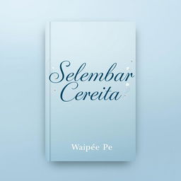 A beautifully minimalist novel cover designed for Fizzo, titled 'Selembar Cerita'