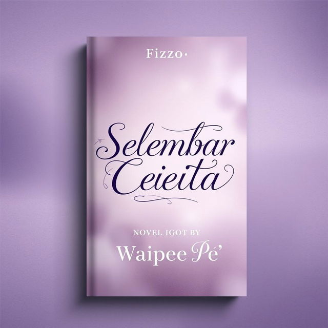 An enchanting and melancholic novel cover designed for Fizzo, titled 'Selembar Cerita'