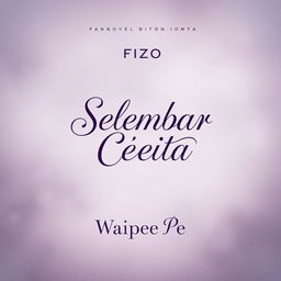 An enchanting and melancholic novel cover designed for Fizzo, titled 'Selembar Cerita'
