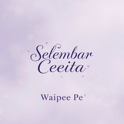 An enchanting and melancholic novel cover designed for Fizzo, titled 'Selembar Cerita'