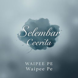 An alluring and melancholic novel cover for 'Selembar Cerita' by Waipee Pe