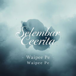 An alluring and melancholic novel cover for 'Selembar Cerita' by Waipee Pe