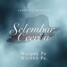 An alluring and melancholic novel cover for 'Selembar Cerita' by Waipee Pe