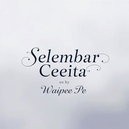 An exquisitely melancholic novel cover for 'Selembar Cerita' by Waipee Pe