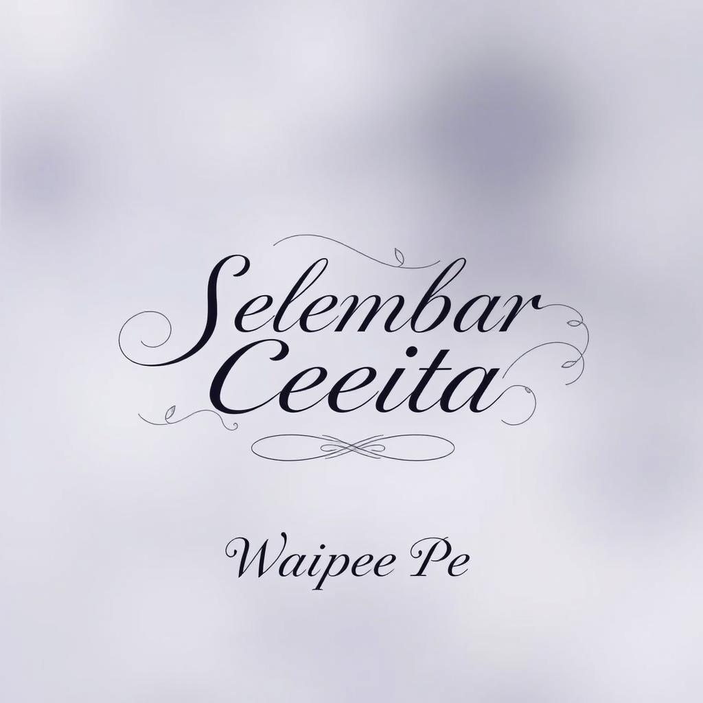 An exquisitely melancholic novel cover for 'Selembar Cerita' by Waipee Pe