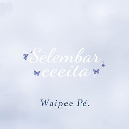 A beautifully melancholic novel cover for '[Selembar Cerita]' by Waipee Pe