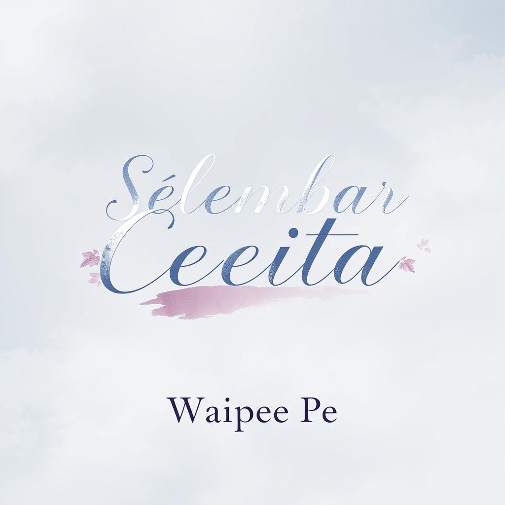 A beautifully melancholic novel cover for '[Selembar Cerita]' by Waipee Pe