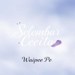 A beautifully melancholic novel cover for '[Selembar Cerita]' by Waipee Pe