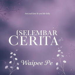 A stunning and melancholic novel cover for '[SELEMBAR CERITA]' by Waipee Pe