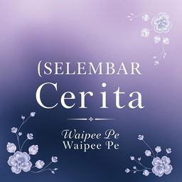 A stunning and melancholic novel cover for '[SELEMBAR CERITA]' by Waipee Pe