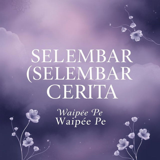 A stunning and melancholic novel cover for '[SELEMBAR CERITA]' by Waipee Pe