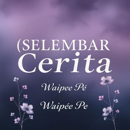A stunning and melancholic novel cover for '[SELEMBAR CERITA]' by Waipee Pe