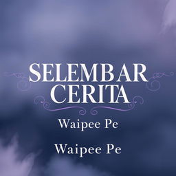 An enchanting and melancholic novel cover for 'SELEMBAR CERITA' by Waipee Pe