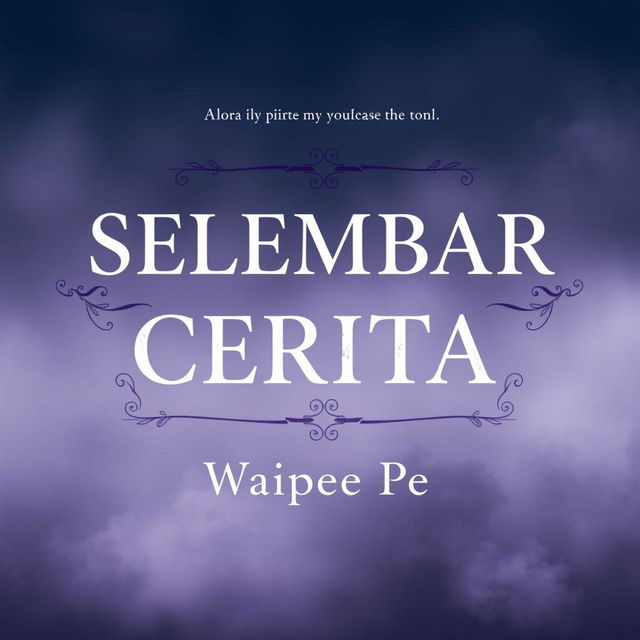 An enchanting and melancholic novel cover for 'SELEMBAR CERITA' by Waipee Pe