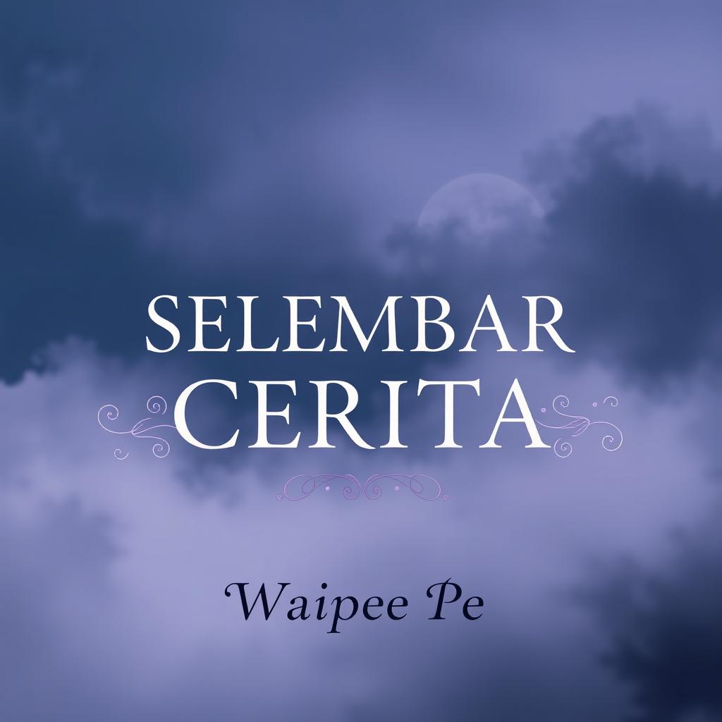 An enchanting and melancholic novel cover for 'SELEMBAR CERITA' by Waipee Pe