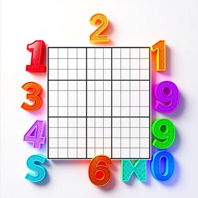 A striking front cover design for a killer Sudoku book, featuring a large, bold Sudoku grid at the center