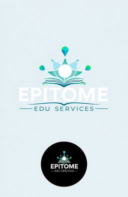 A creatively designed and visually appealing logo for a science coaching institute named 'EPITOME EDU SERVICES'