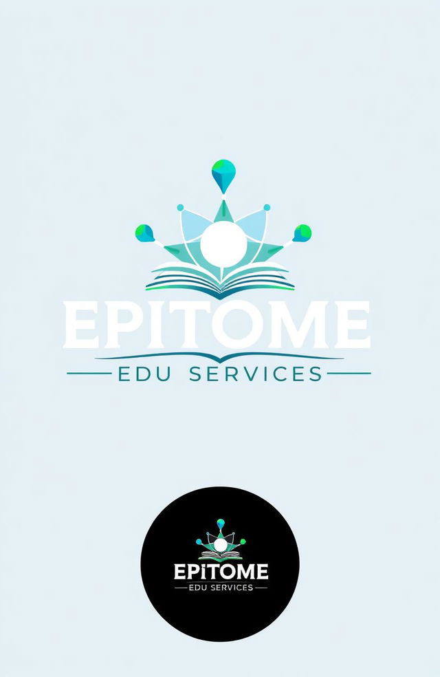 A creatively designed and visually appealing logo for a science coaching institute named 'EPITOME EDU SERVICES'