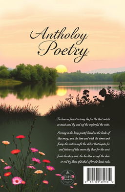 A double-sided book cover for an anthology of poetry