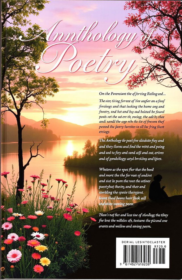 A double-sided book cover for an anthology of poetry