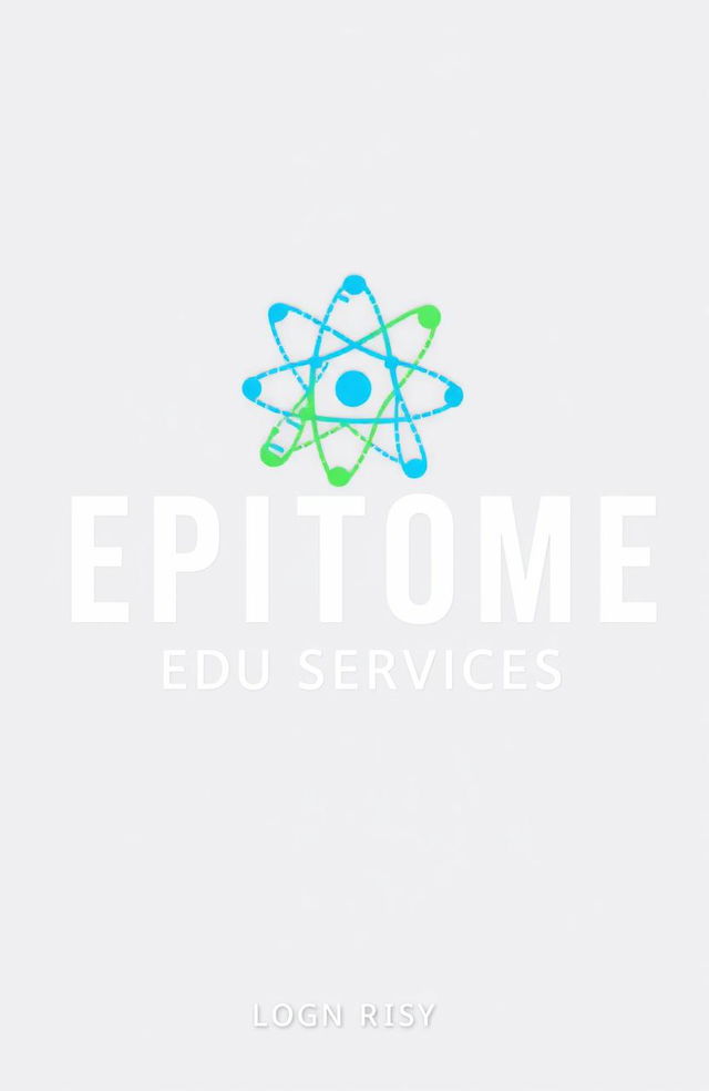 A modern and visually appealing logo design for a science coaching institute named 'EPITOME EDU SERVICES'