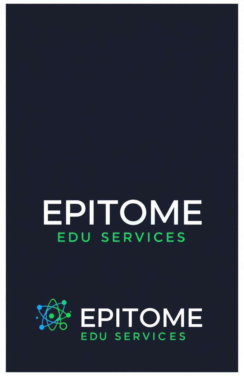 A modern and visually appealing logo design for a science coaching institute named 'EPITOME EDU SERVICES'