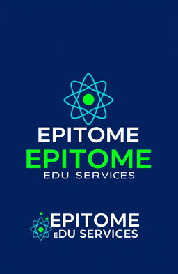 A modern and visually appealing logo design for a science coaching institute named 'EPITOME EDU SERVICES'