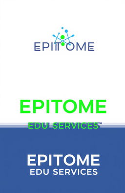 A modern and visually appealing logo design for a science coaching institute named 'EPITOME EDU SERVICES'
