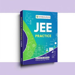 A captivating and informative cover design for a JEE practice book published by 'EPITOME EDU SERVICES', a science coaching institute