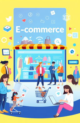 An engaging and modern e-commerce concept showcasing a dynamic online shopping experience
