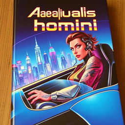 A captivating sci-fi book cover for the title 'Aequalis homini'