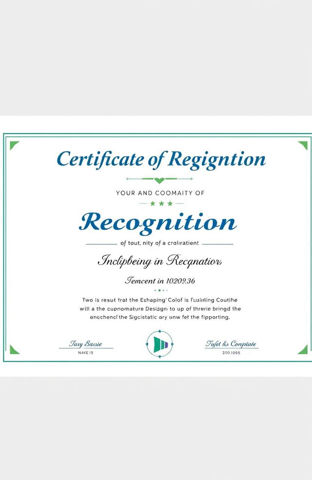 A professional and elegant certificate design for a cooperative company, featuring a clean layout with the company's logo at the top