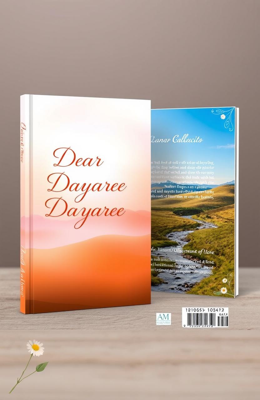 A beautifully designed book cover and back cover for a poetry collection titled 'Dear Dayaree'