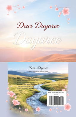 A beautifully designed book cover and back cover for a poetry collection titled 'Dear Dayaree'