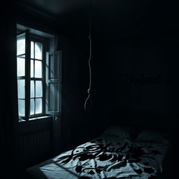 A dark and moody bedroom with a sense of foreboding