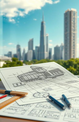 A stunning visualization of a winning blueprint, featuring intricate architectural details and a futuristic design