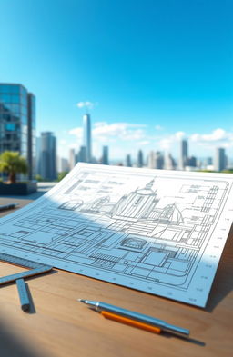A stunning visualization of a winning blueprint, featuring intricate architectural details and a futuristic design